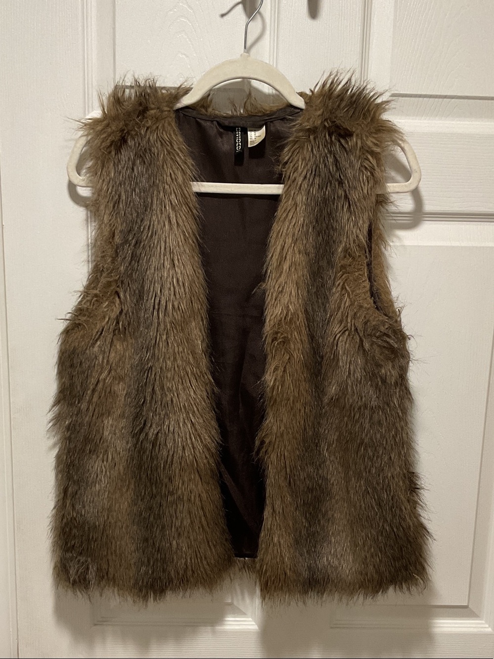 H&M Brown Faux Fur Vest